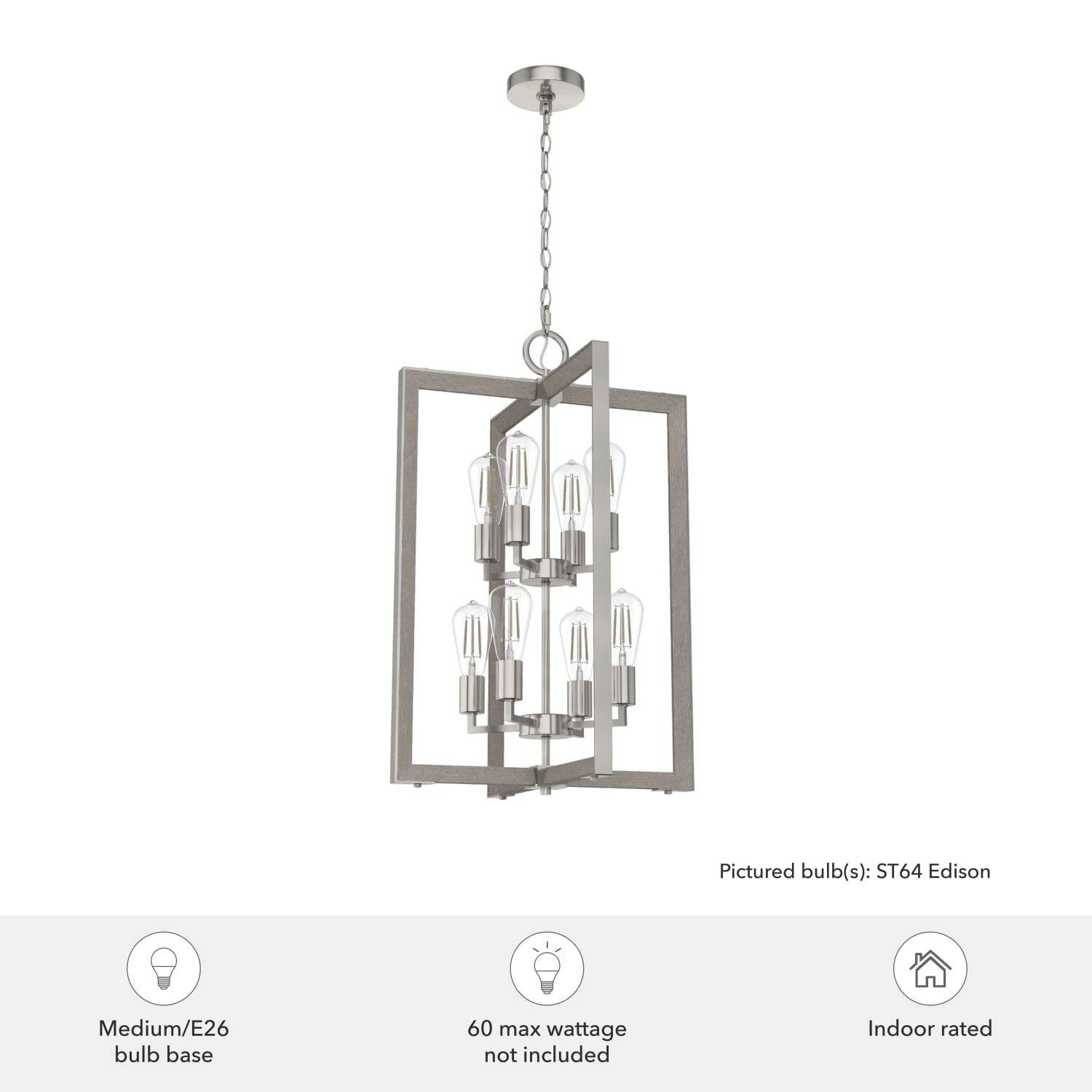 Woodburn 8 Light 18 Inch Foyer Pendant - Image 6