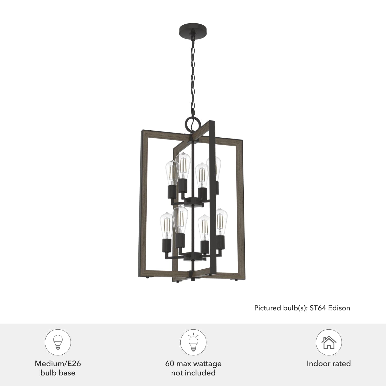Woodburn 8 Light 18 Inch Foyer Pendant - Image 5