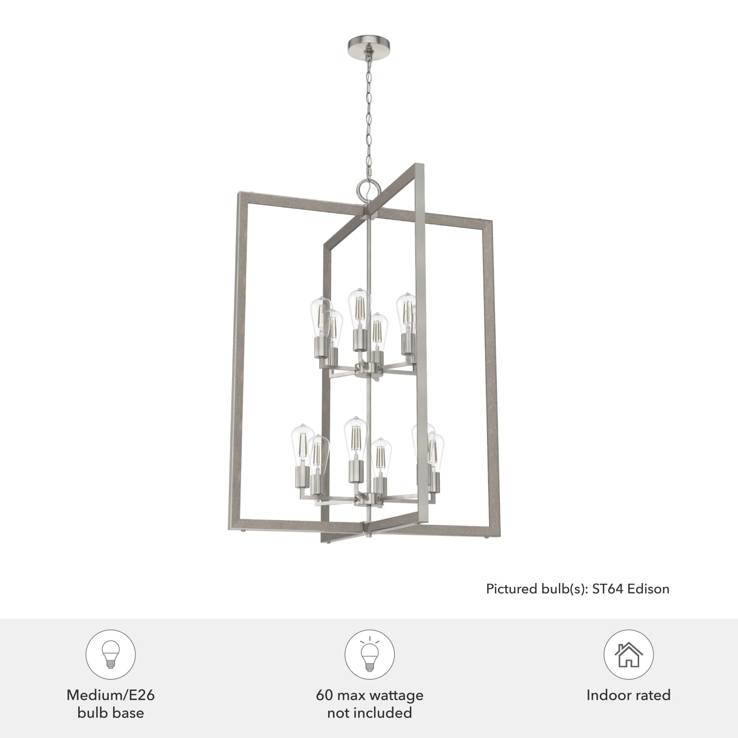 Woodburn 12 Light Lantern Pendant - Image 6