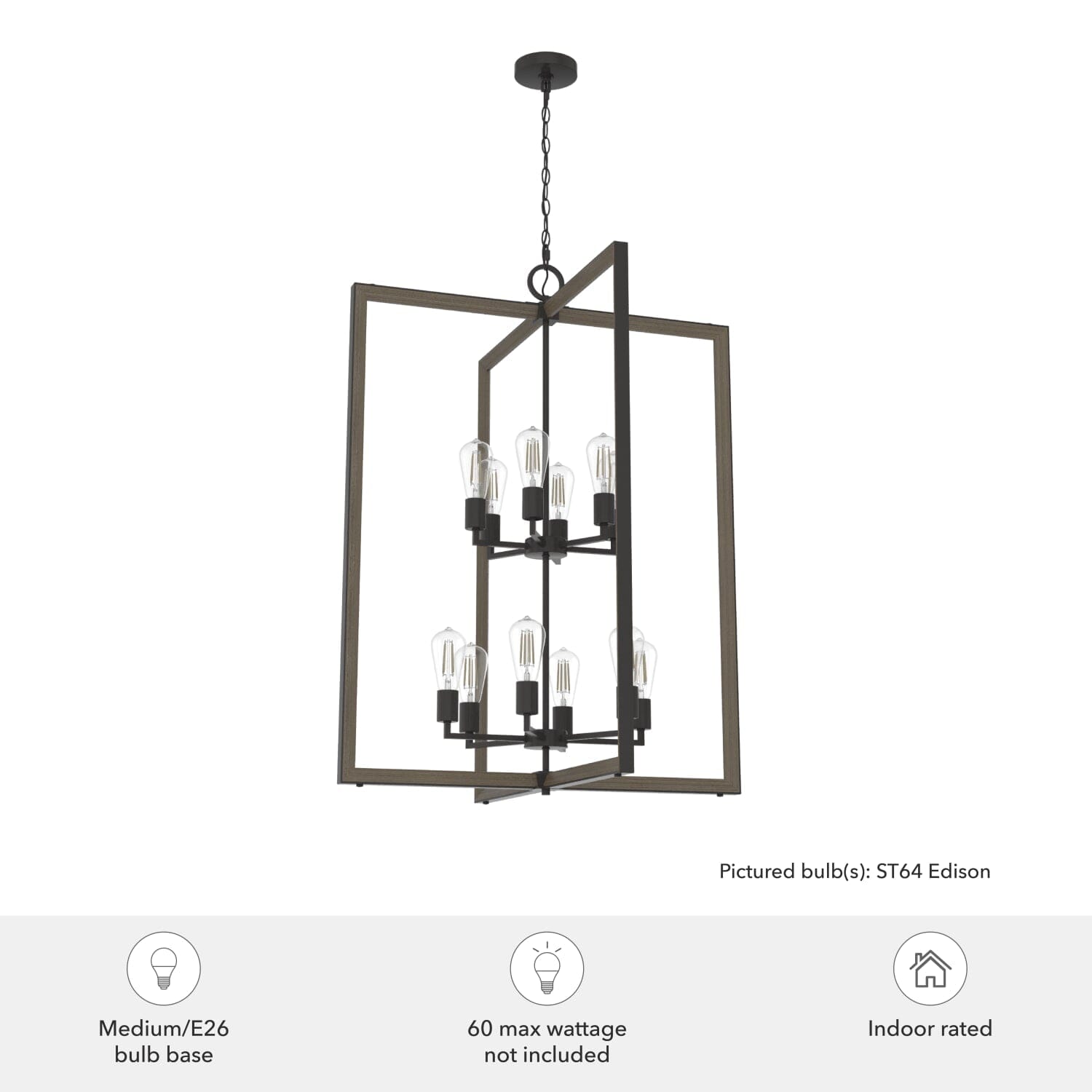 Woodburn 12 Light Lantern Pendant - Image 5