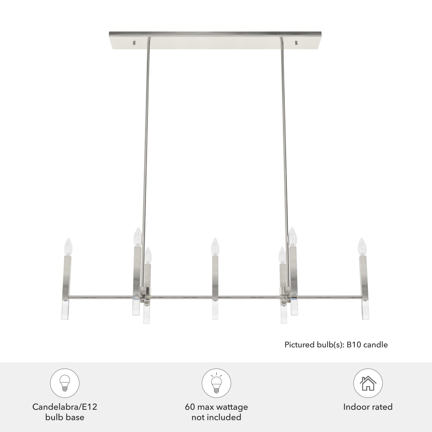 Sunjai 7 Light Linear Chandelier - Image 6