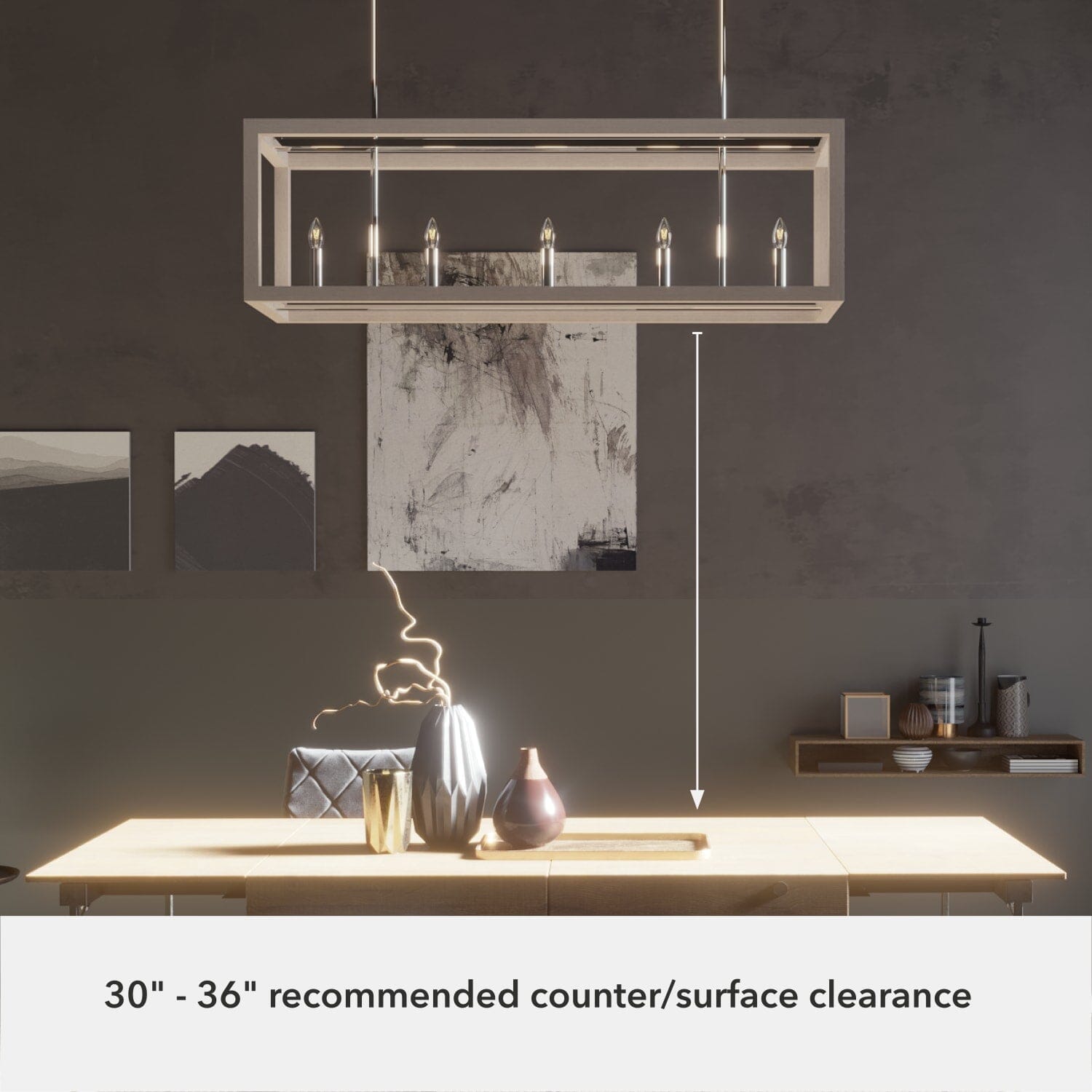 5 Light Squire Manor Linear Chandelier - Image 5