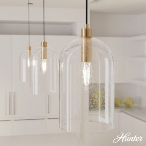 Lochemeade Clear Seeded Glass 1 Light Large pendant