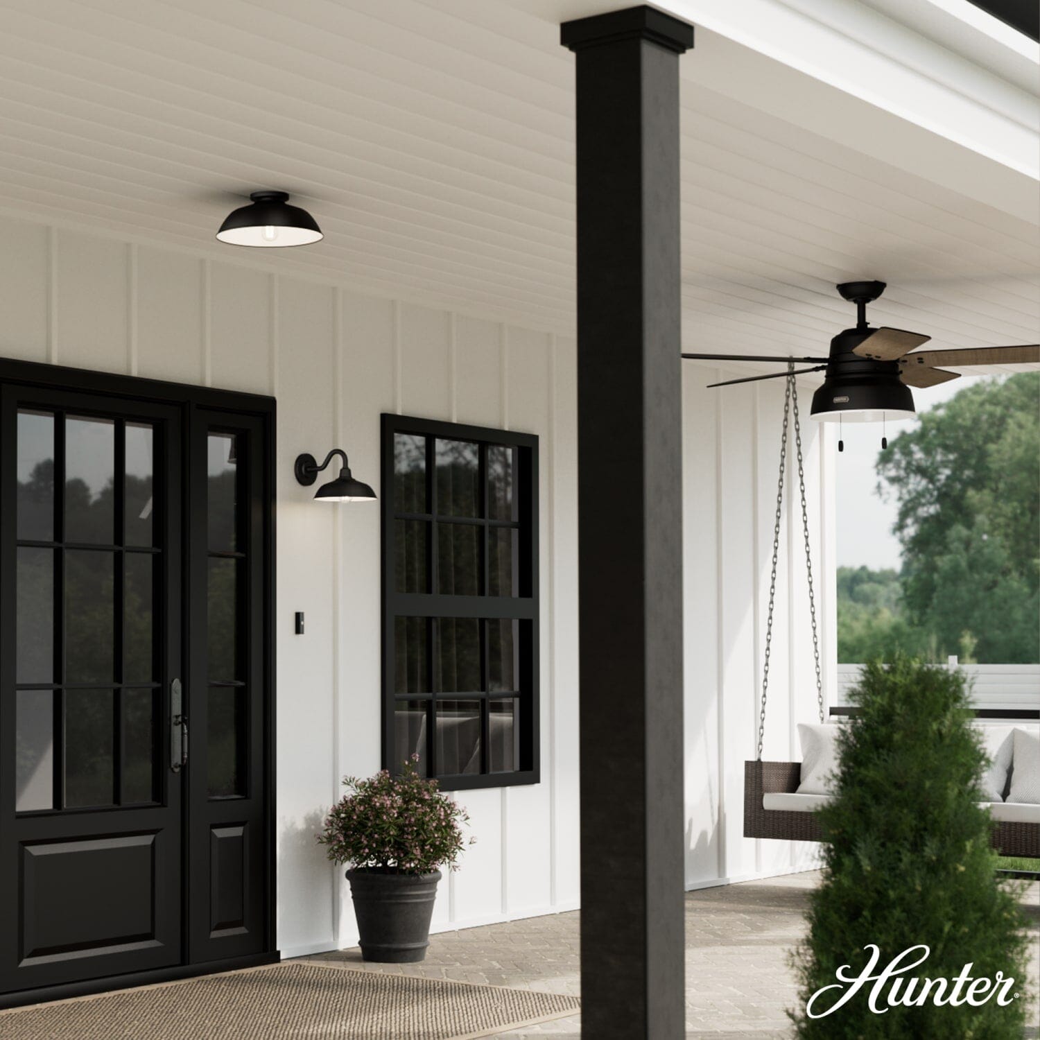 Mill Valley Outdoor 1 Light 14 Inch Medium Flush Mount - Image 2
