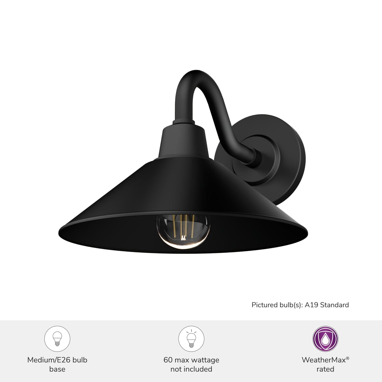 Skyflow Outdoor WeatherMax 1 Light 10 Inch Small Wall Light - Image 5