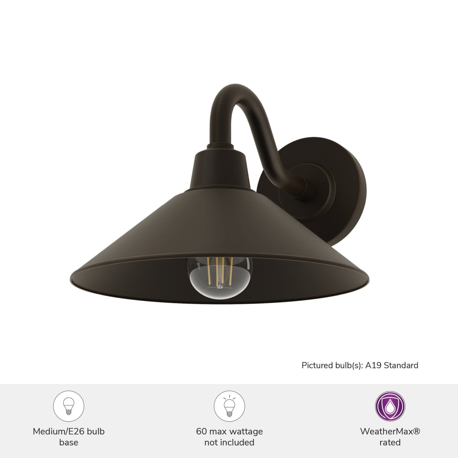 Skyflow Outdoor WeatherMax 1 Light 10 Inch Small Wall Light - Image 6