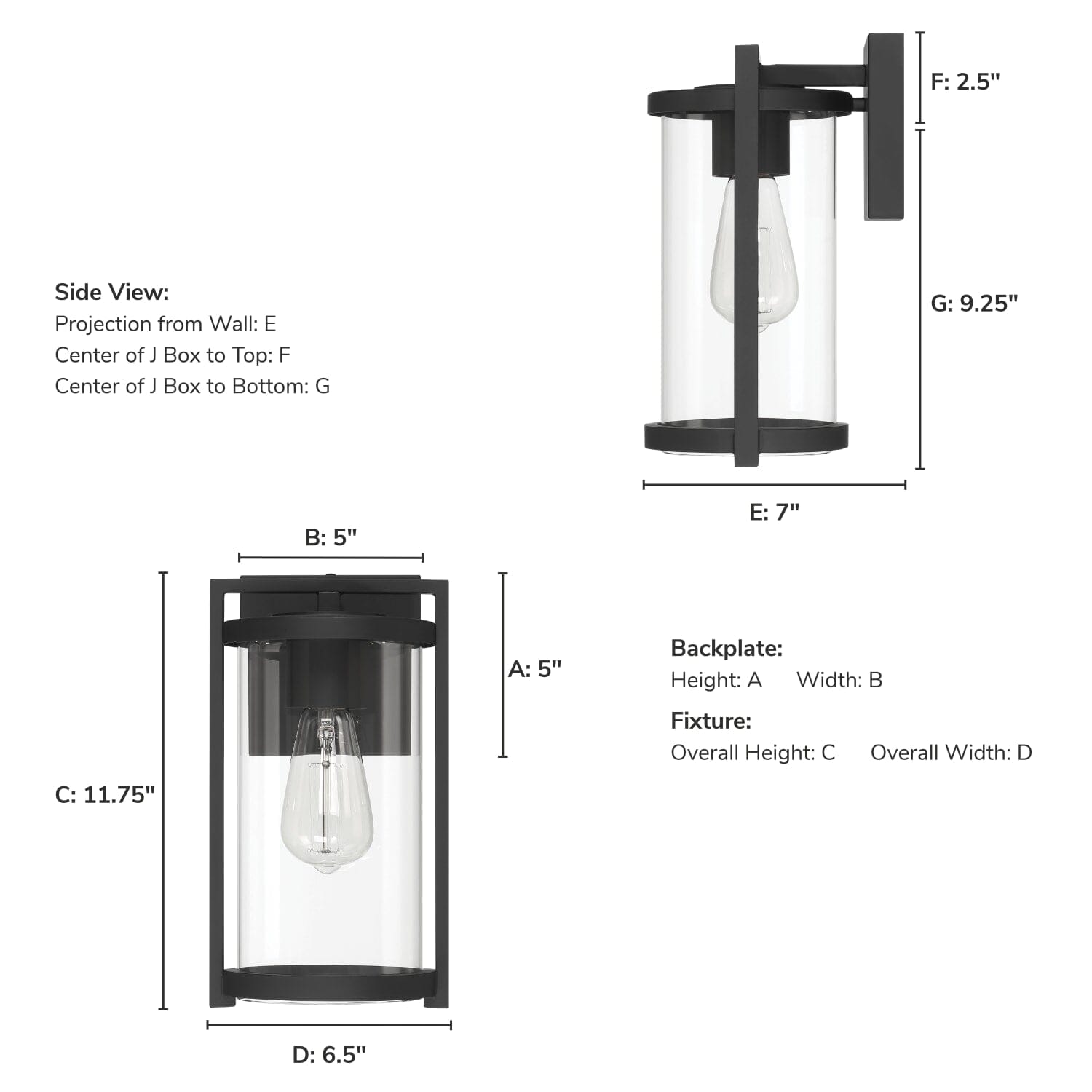 Astwood Outdoor WeatherMax 1 Light Small 12 Inch Wall Light - Image 4