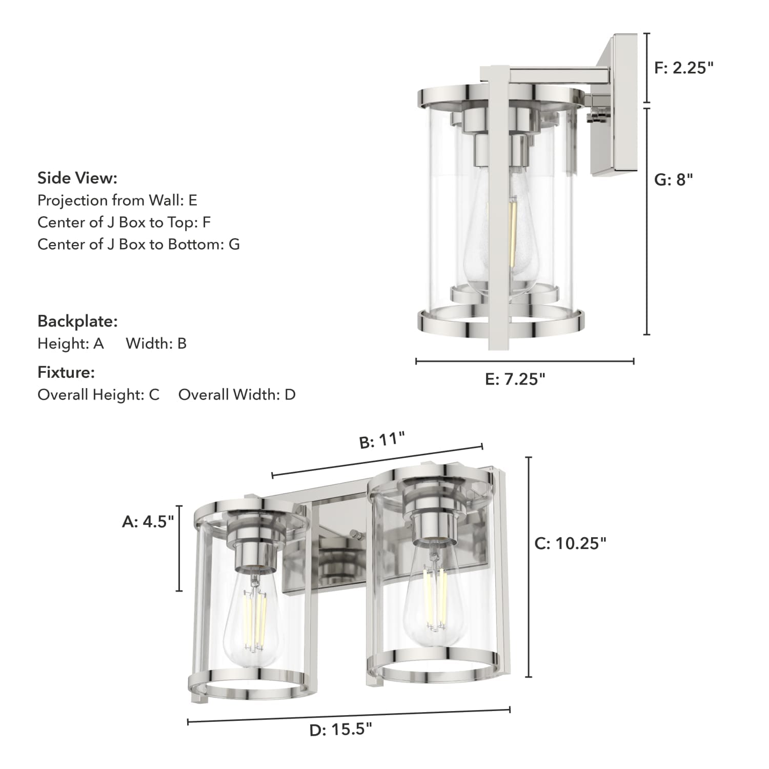2 Light Astwood Vanity - Image 4