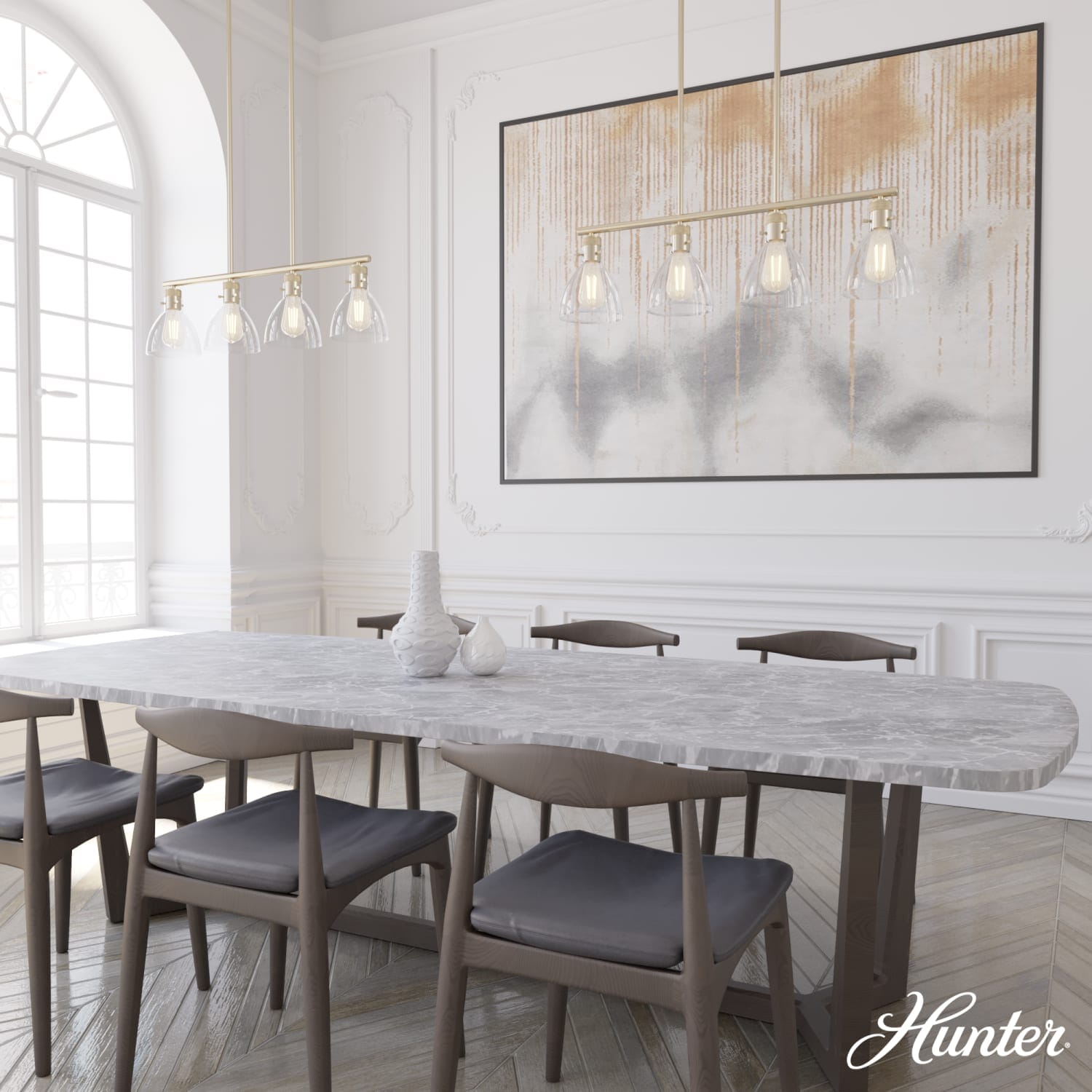 Van Nuys 4 Light Linear Chandelier - Image 4