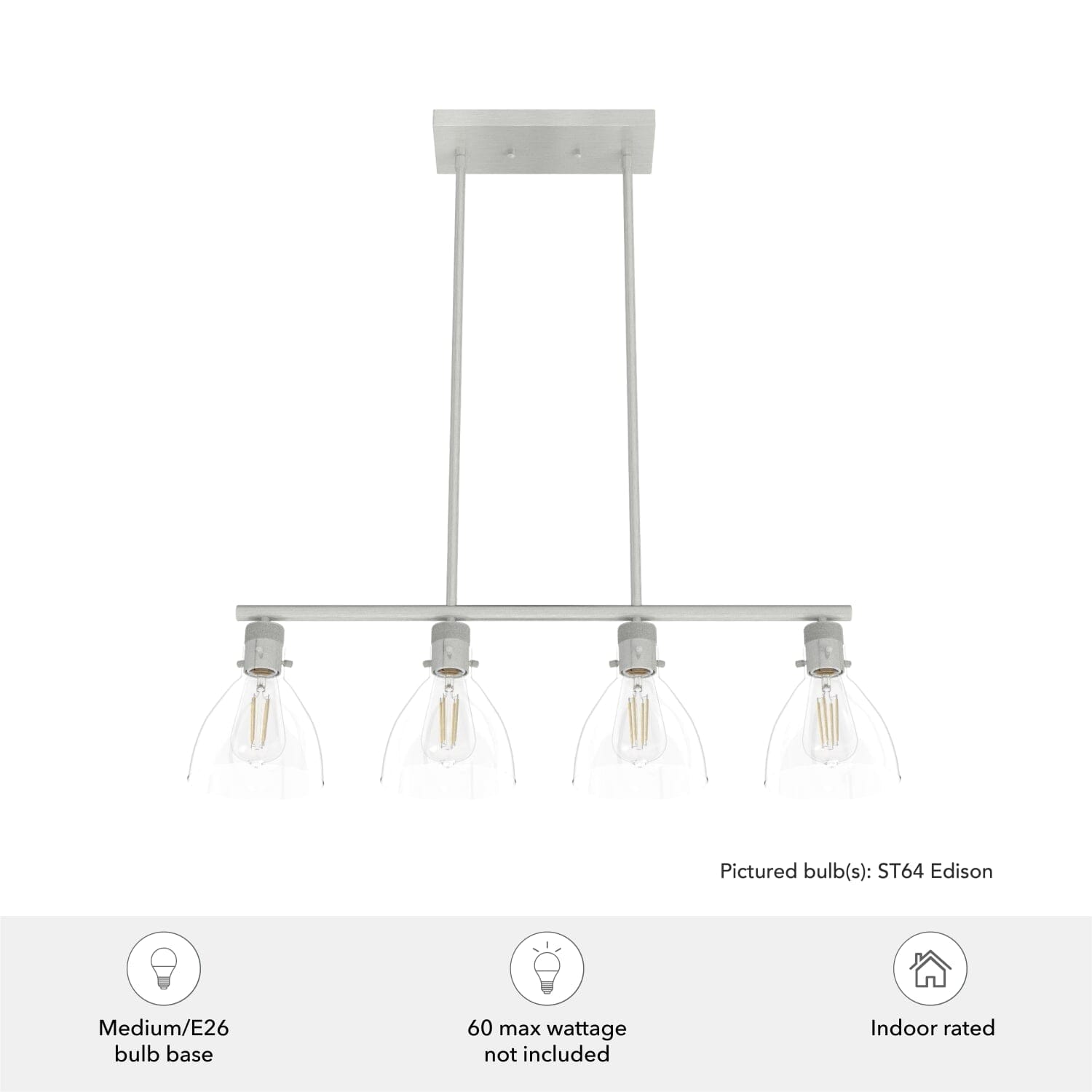 Van Nuys 4 Light Linear Chandelier - Image 5
