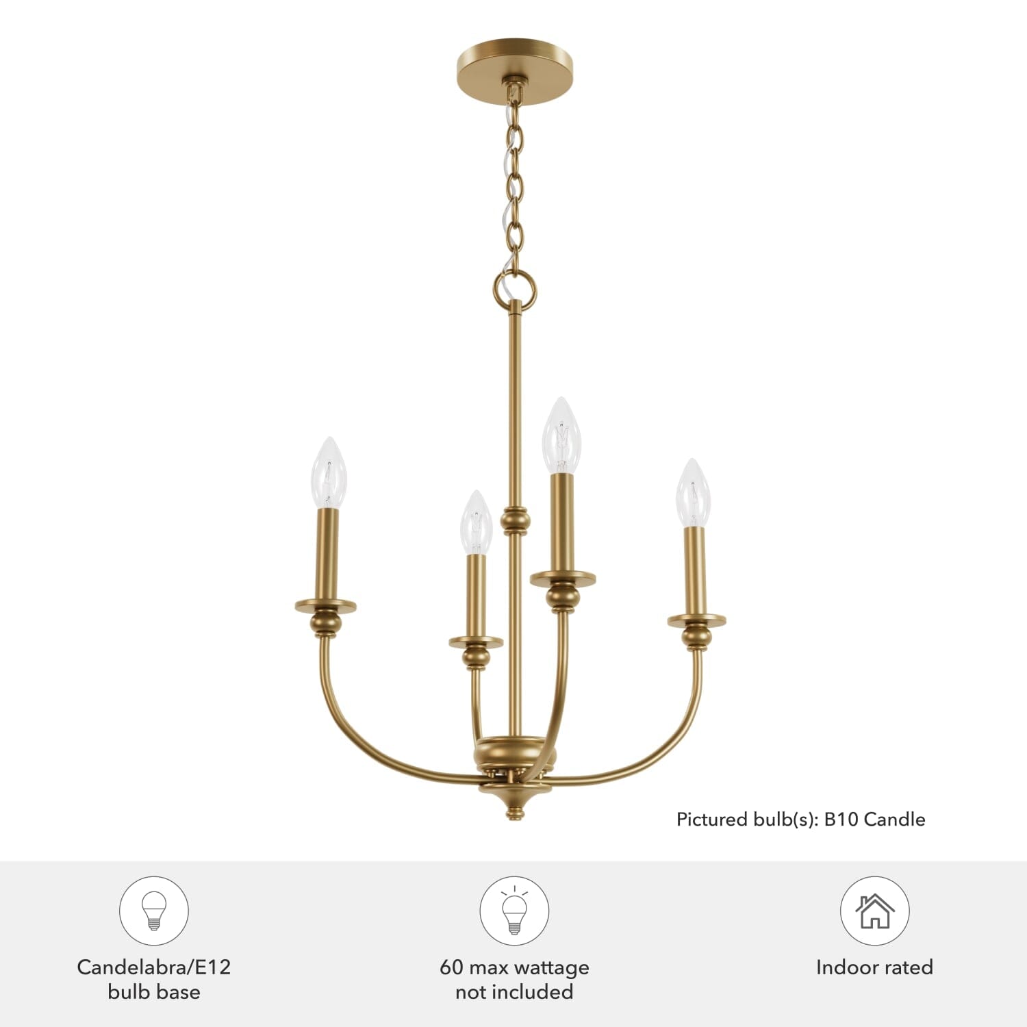 Southcrest 4 Light Chandelier 18 inch - Image 5