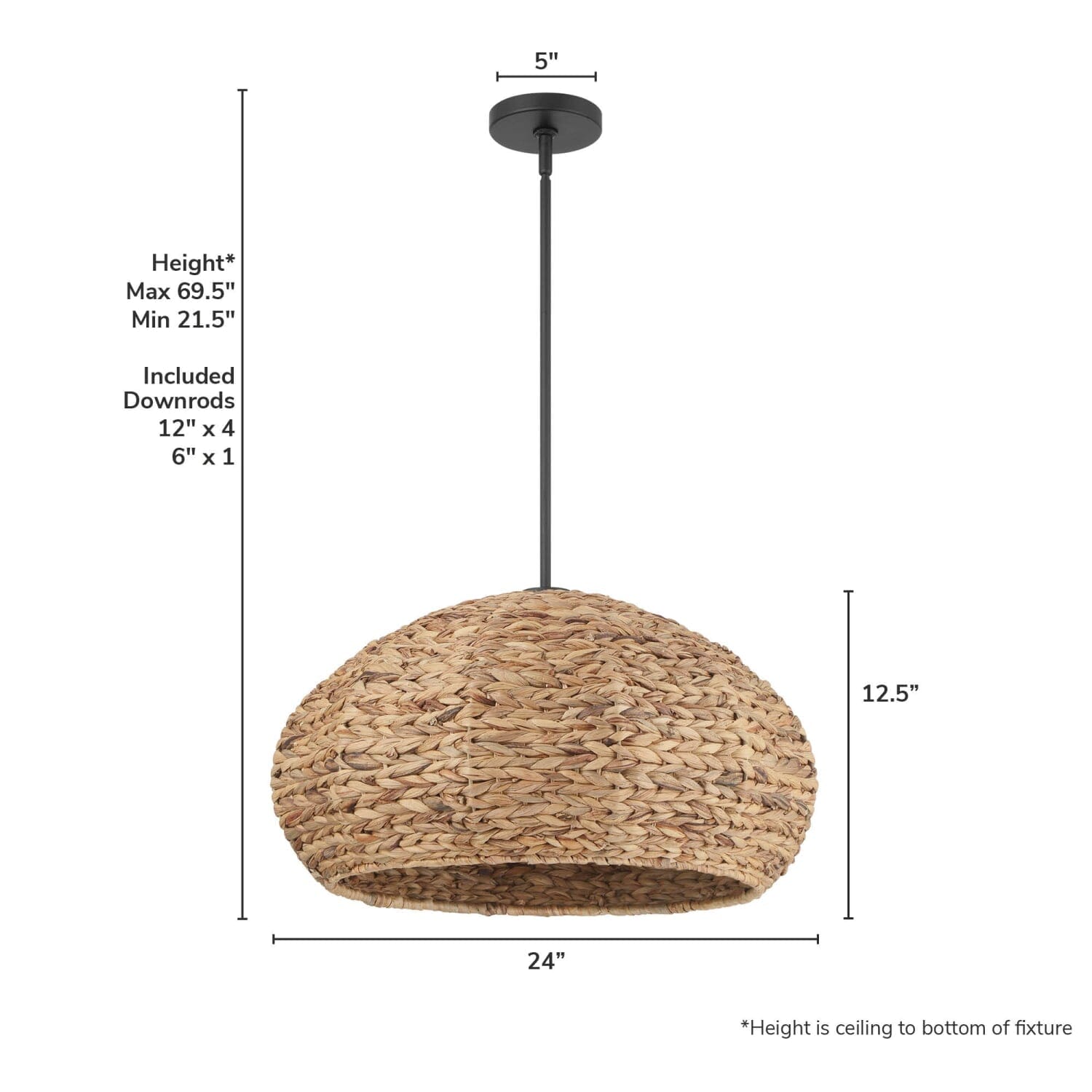 Cambria 3 Light Extra Large 24 Inch Pendant - Image 4