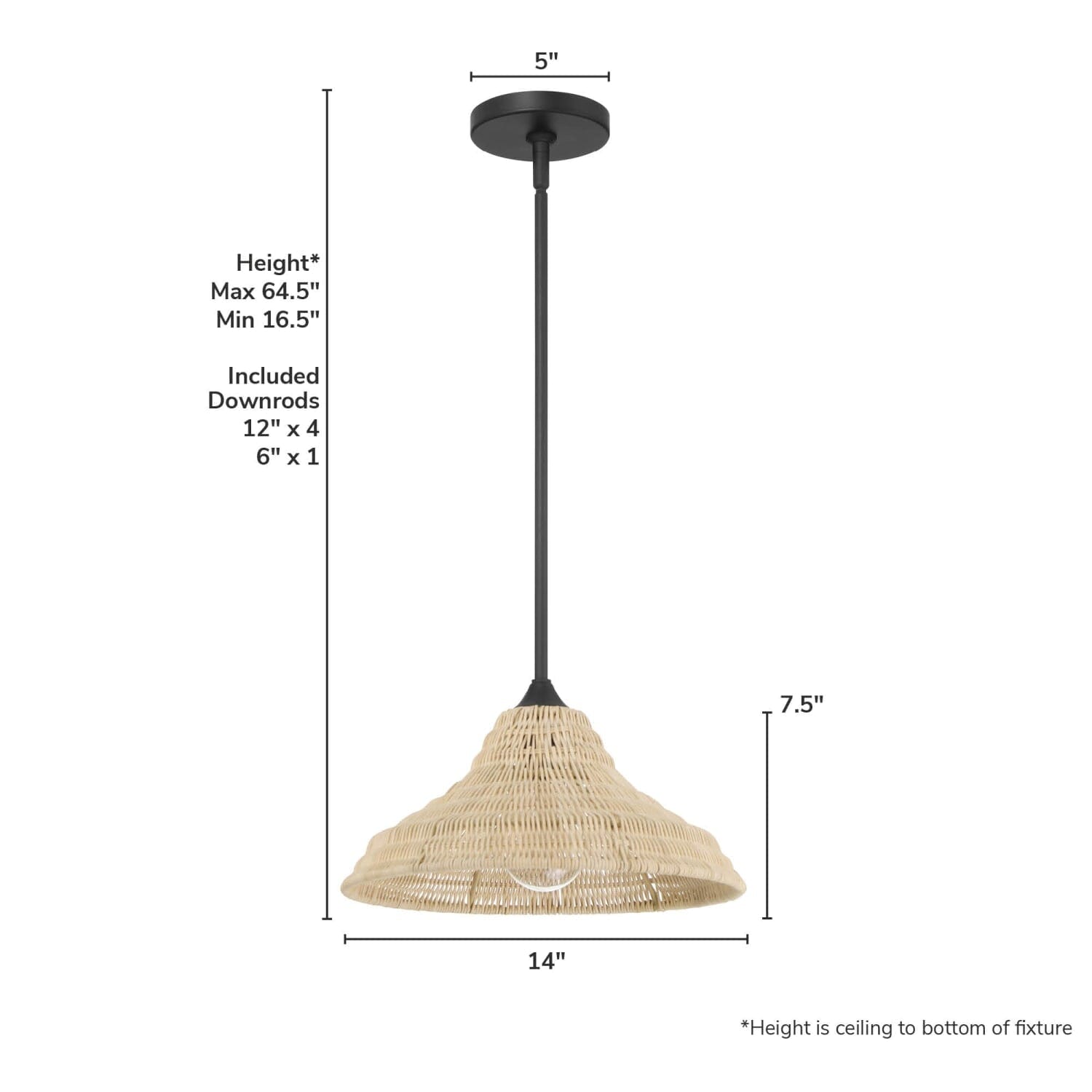 Agoura 1 Light Medium 14 Inch Pendant - Image 4