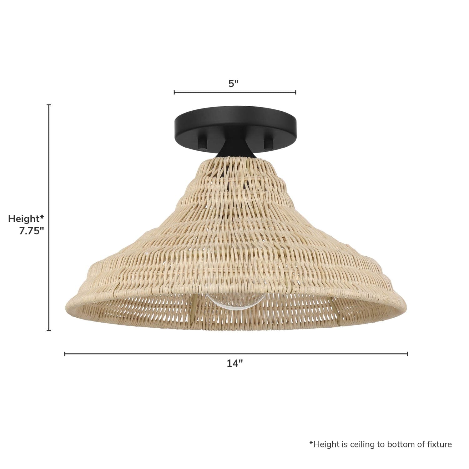 Agoura 1 Light Medium 14 Inch Flush Mount - Image 4
