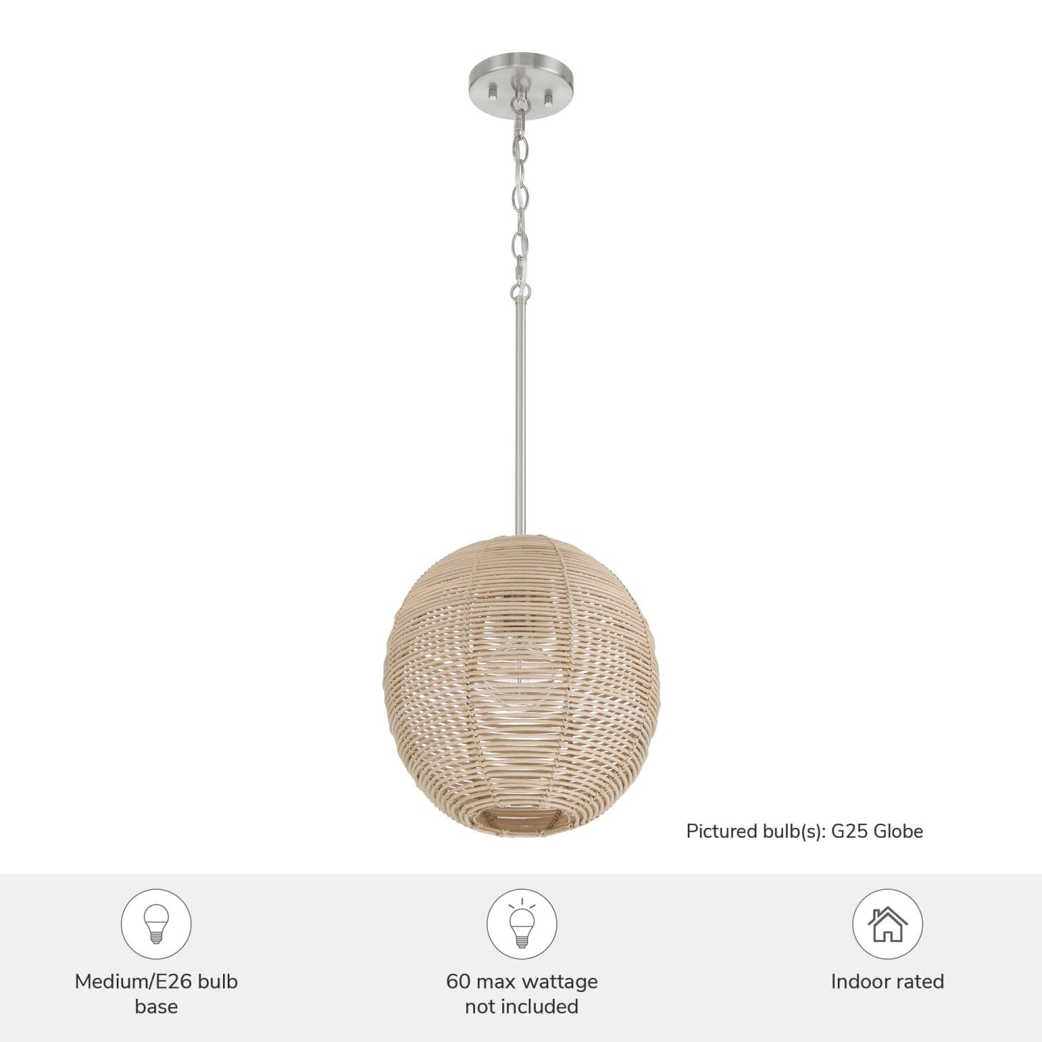 Berkeley 1 Light Medium 13 Inch Pendant - Image 3