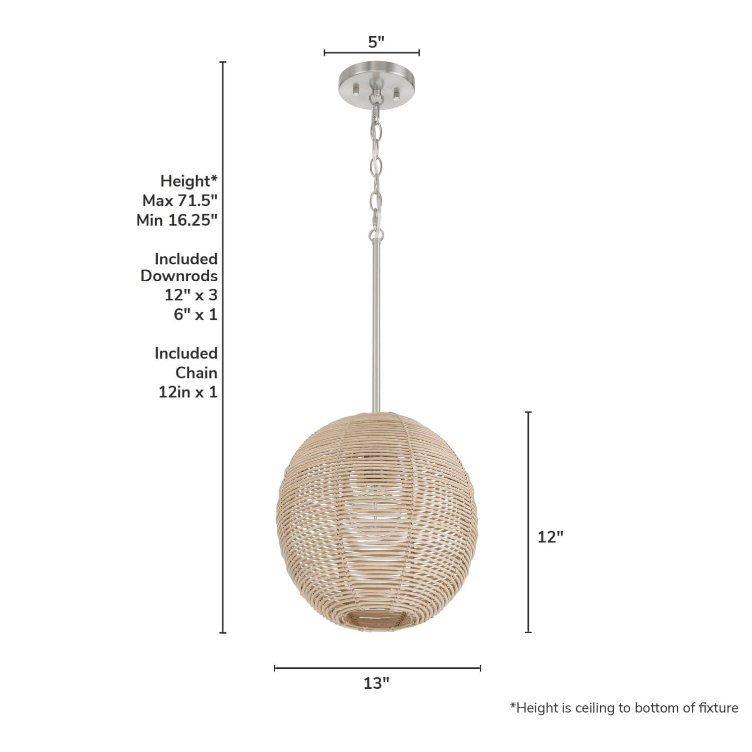Berkeley 1 Light Medium 13 Inch Pendant - Image 4