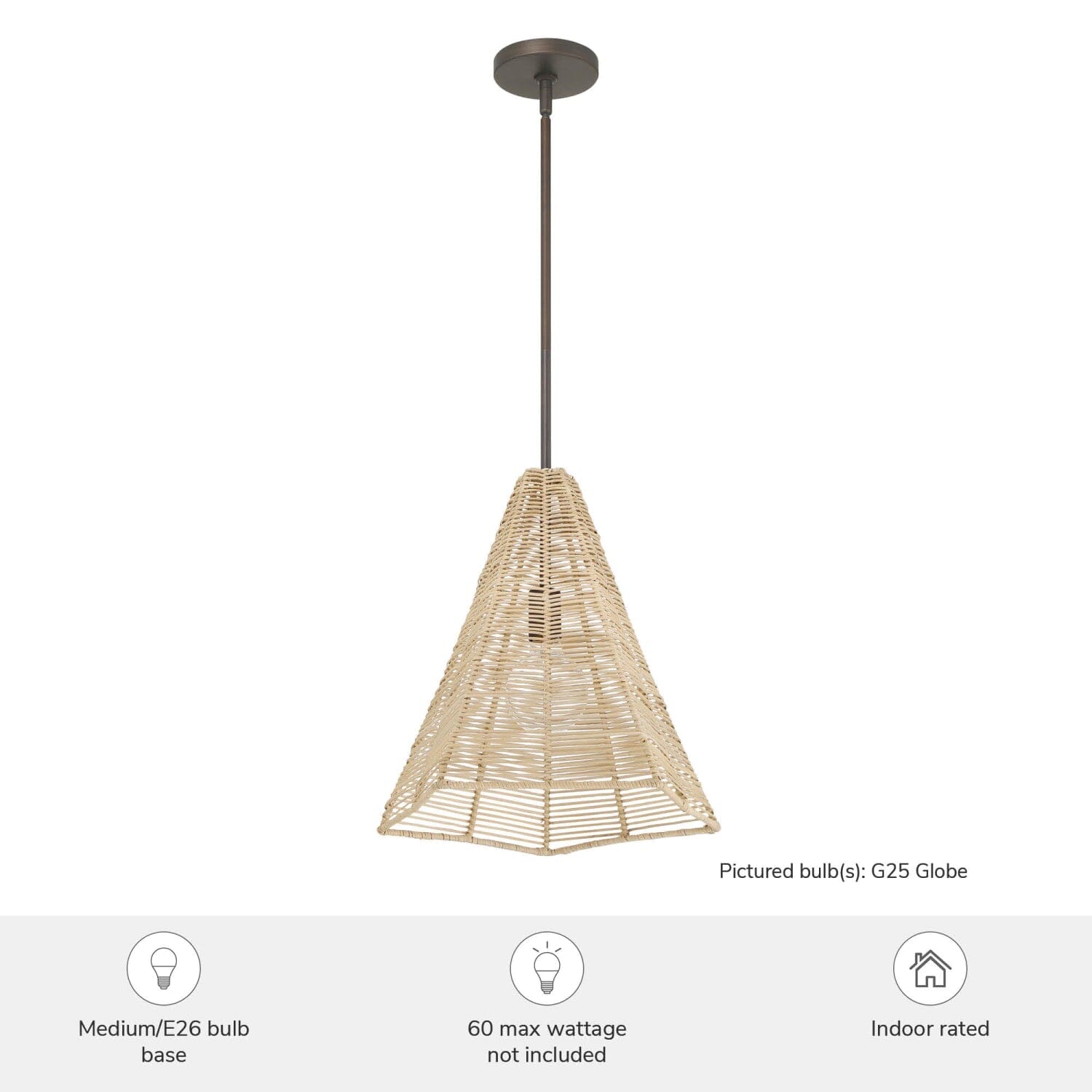 Comet 1 Light Large 16 Inch Pendant - Image 3