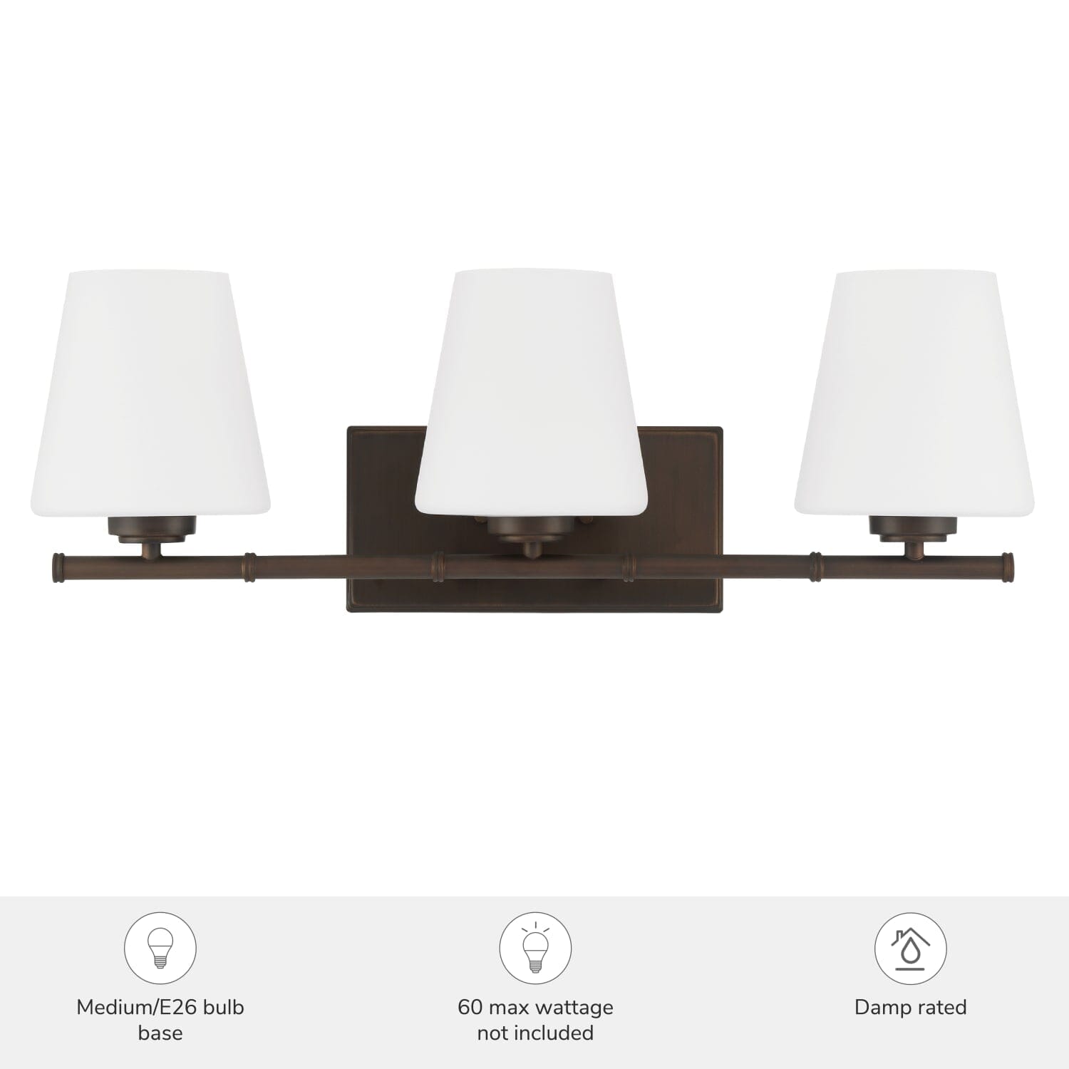 Fauna Grove 3 Light Medium 25 Inch Vanity - Image 6