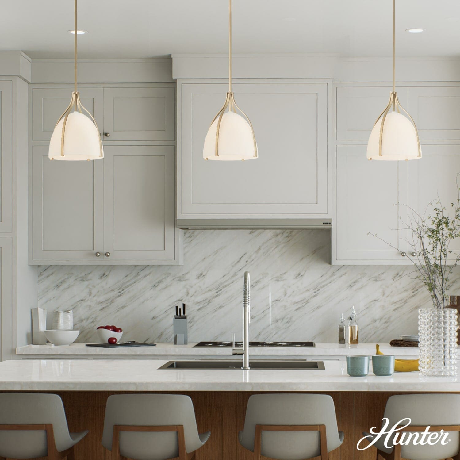 Arcelia White Glass 1 Light Medium 12 Inch Pendant - Image 4