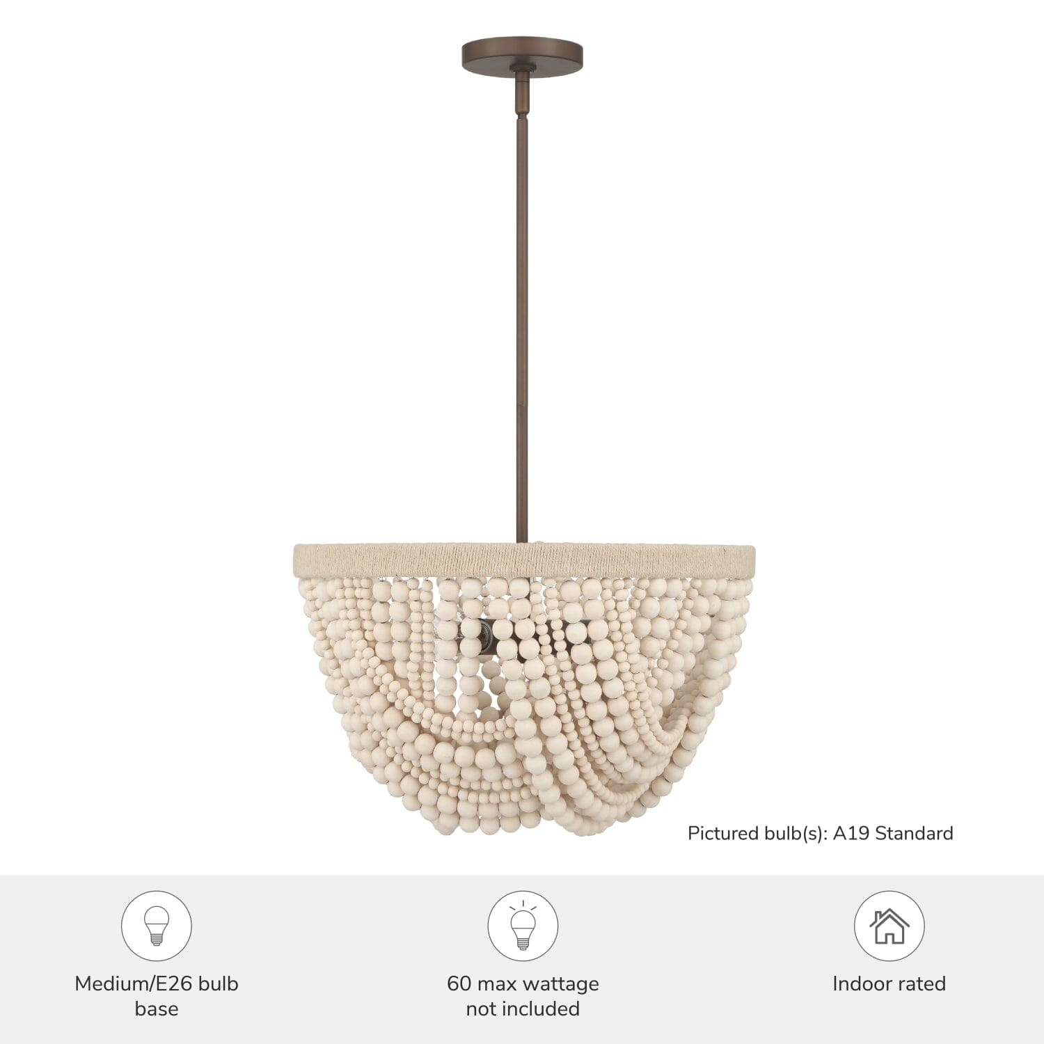 Autumndale 4 Light Large 19 Inch Pendant - Image 3