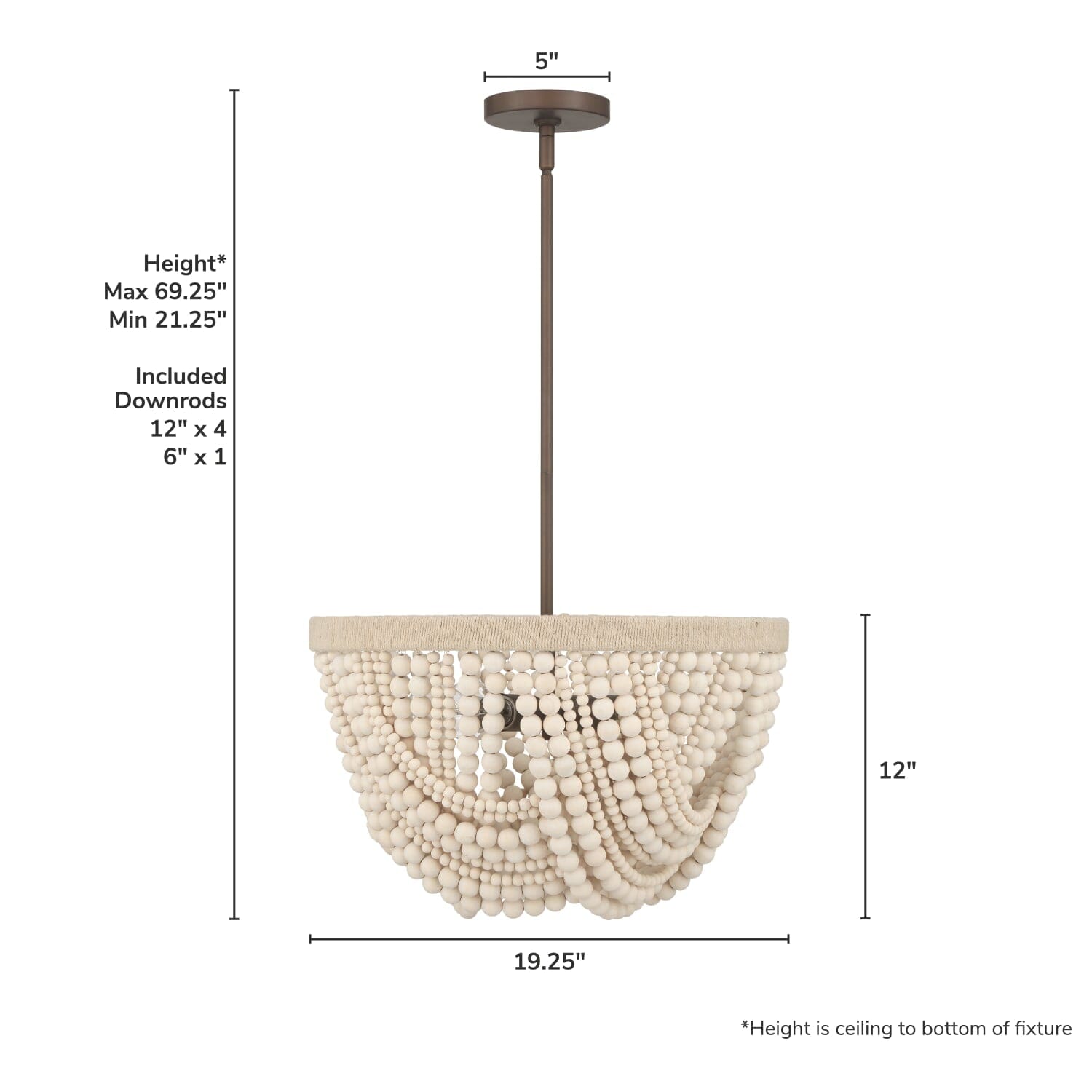 Autumndale 4 Light Large 19 Inch Pendant - Image 4