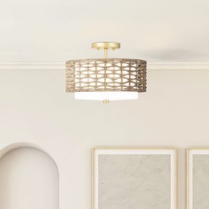 Laila 2 Light Large 14 Inch Semi Flush