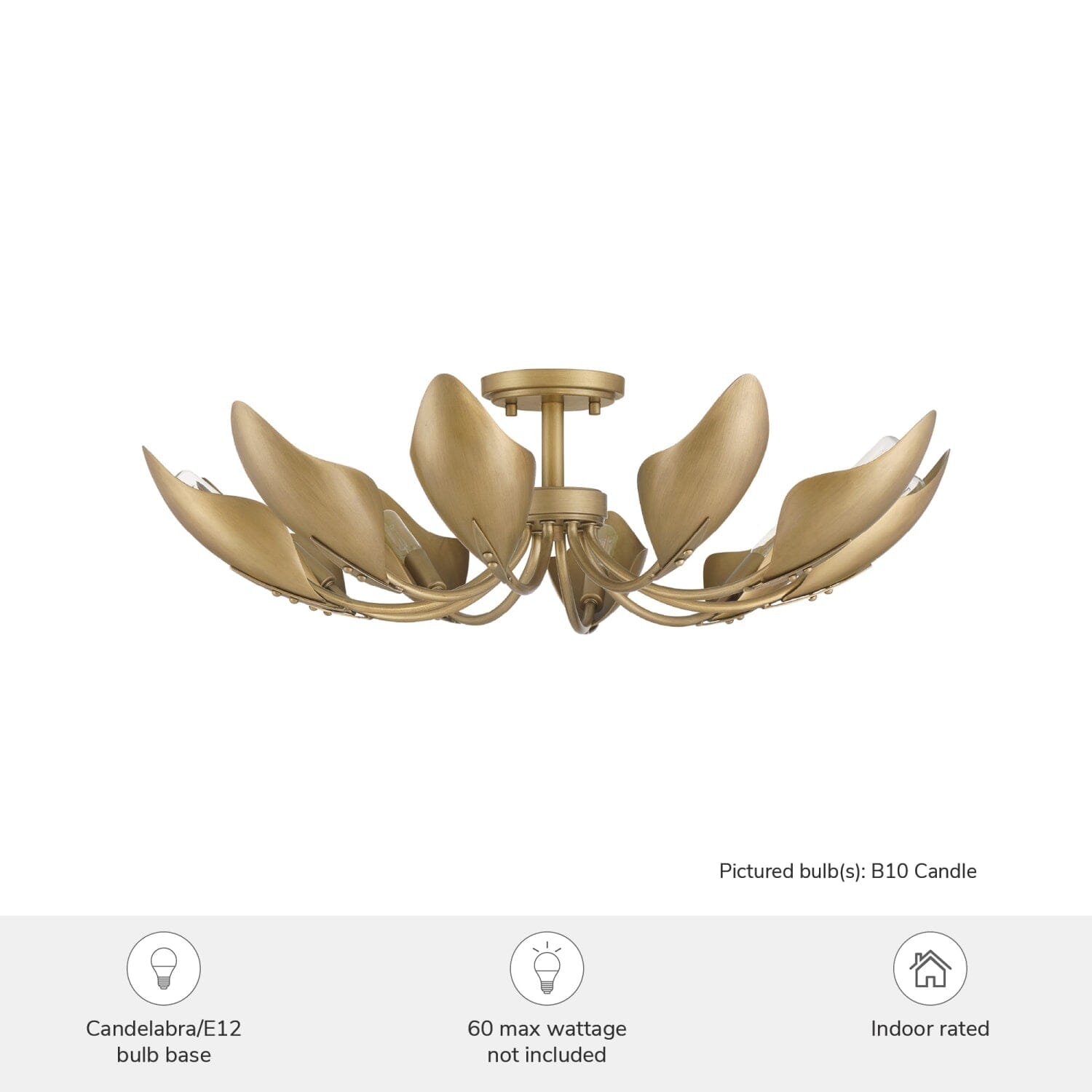 Juneway 10 Light Large 28 Inch Flush Chandelier - Image 6