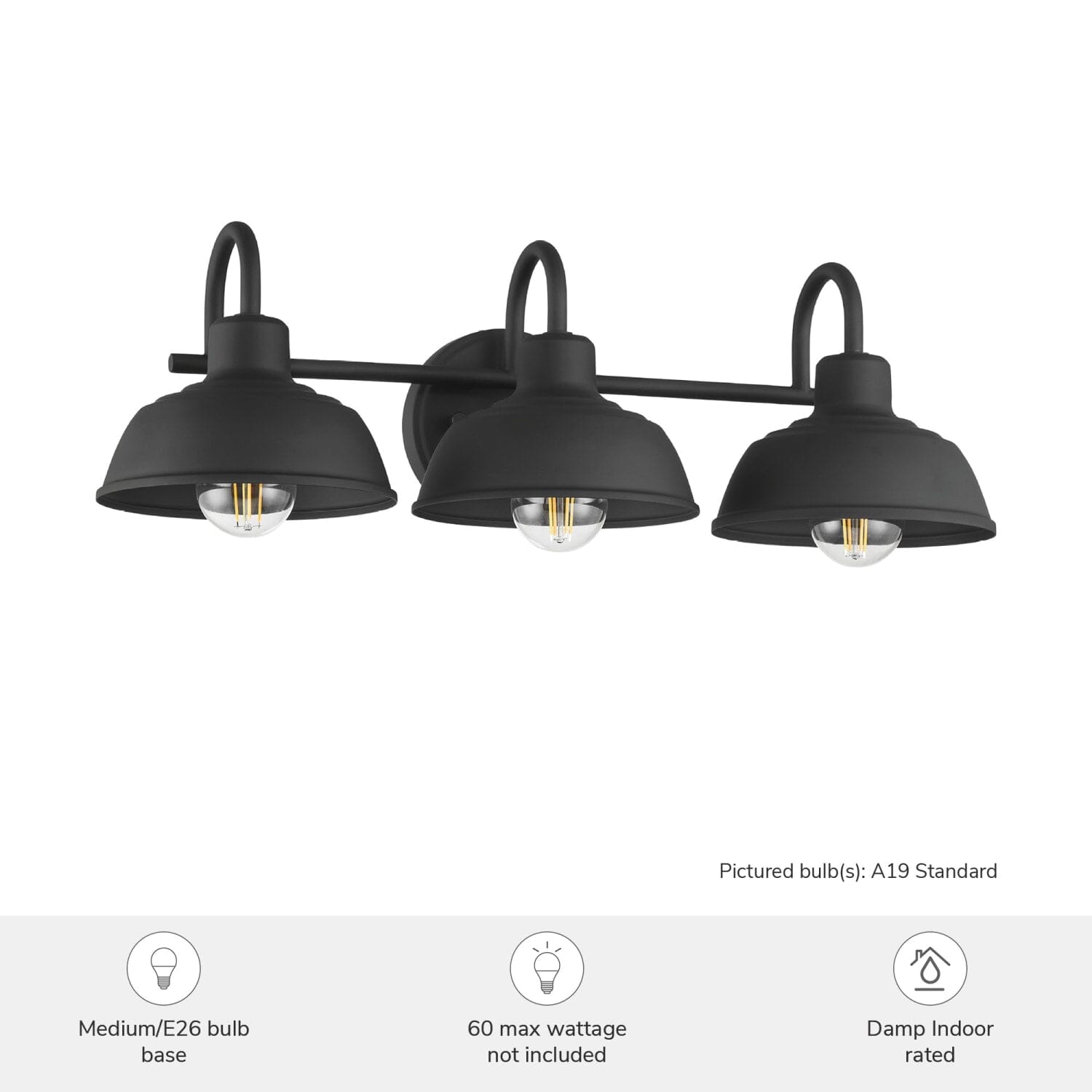 Mill Valley 3 Light Medium 23 Inch Vanity - Image 3