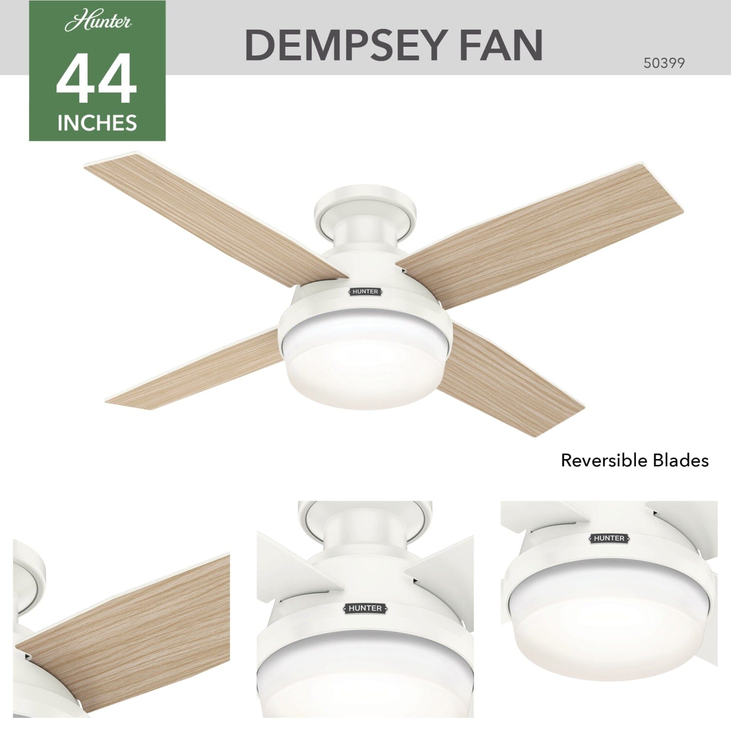 Dempsey Low Profile Outdoor with LED Light 44 inch - Image 3