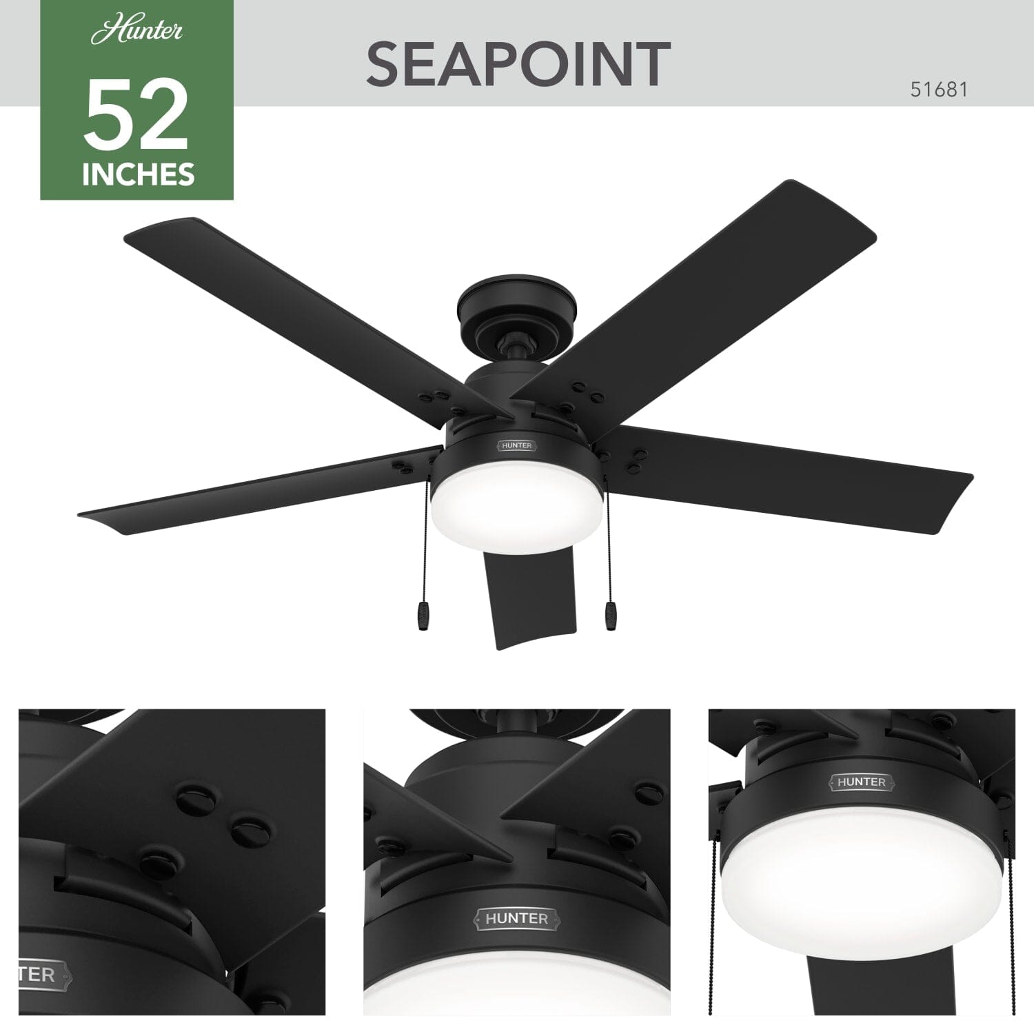 Sea Point Outdoor with LED Light 52 inch - Image 4
