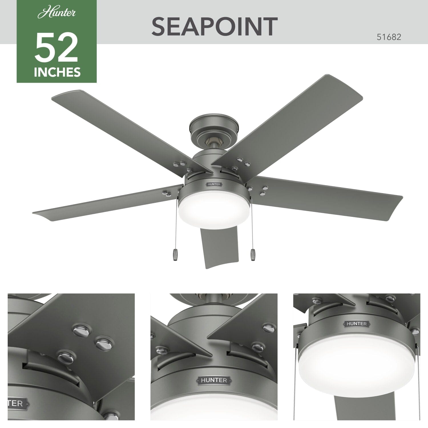 Sea Point Outdoor with LED Light 52 inch - Image 3