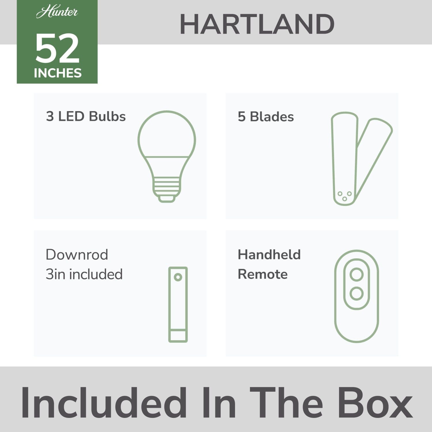 Hartland with LED Light and Remote 52 inch - Image 6