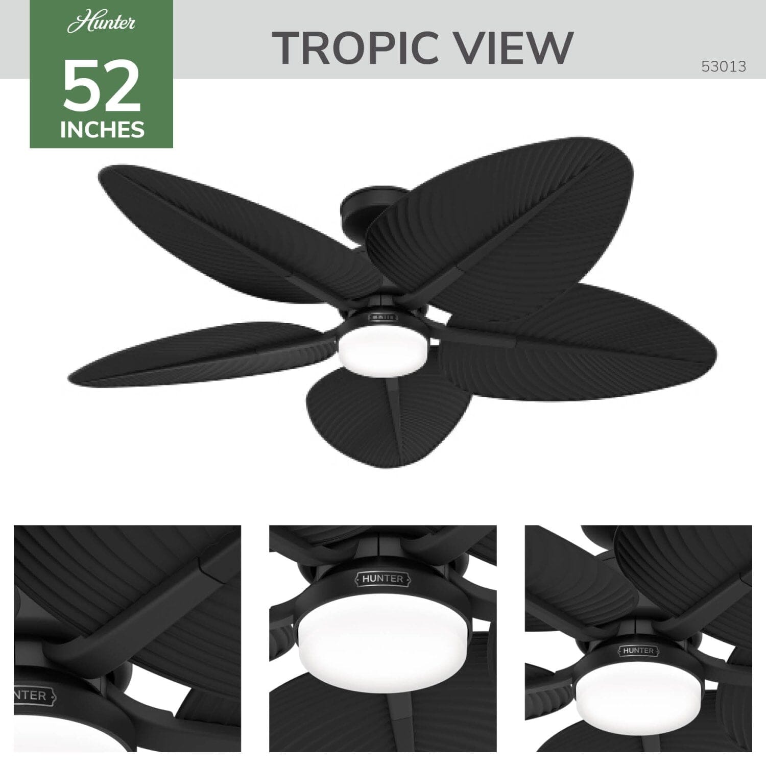 Tropic View Outdoor with LED Light 52 inch with Wall Control - Image 4
