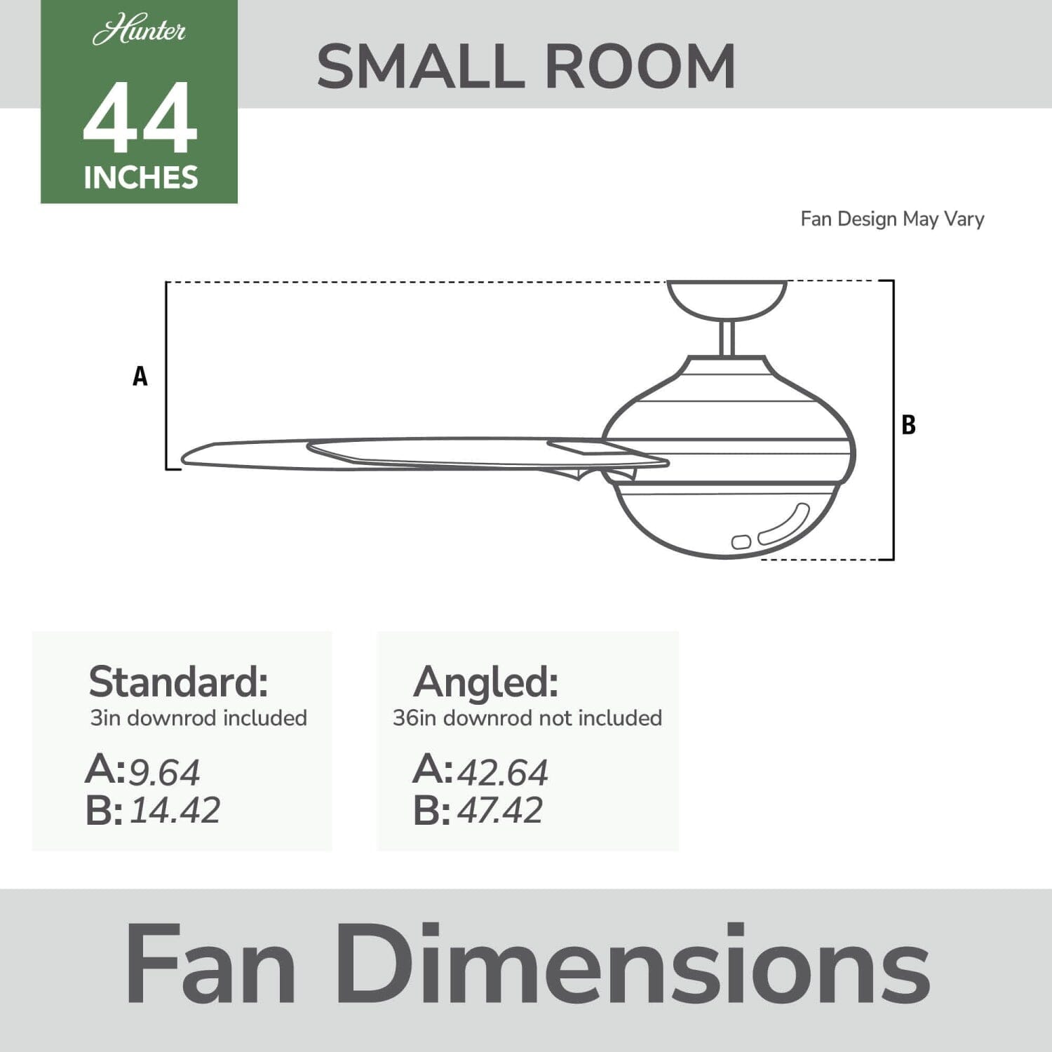 44in Indoor Ceiling Fan with LED Light - Image 8