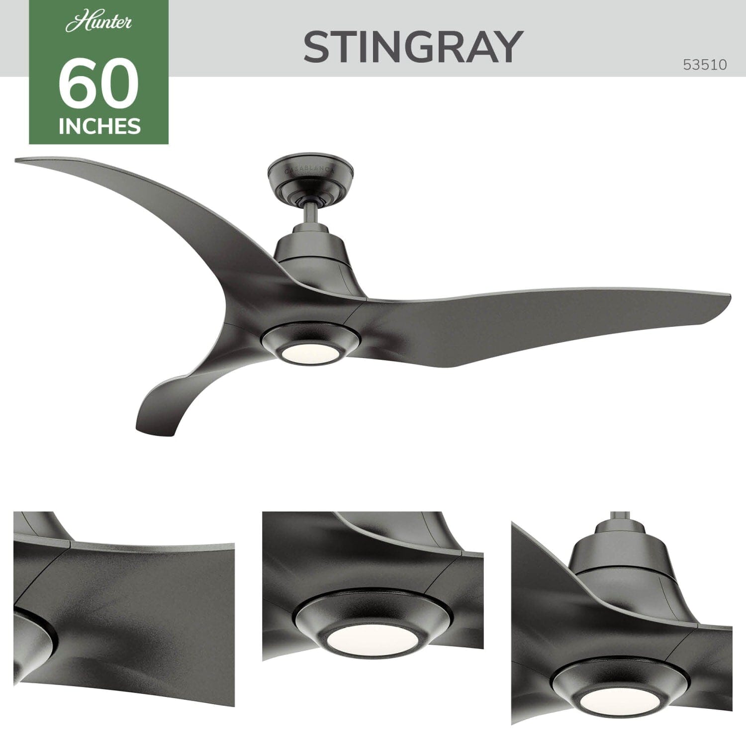 Stingray Outdoor ENERGY STAR with LED Light 60 inch with remote - Image 5