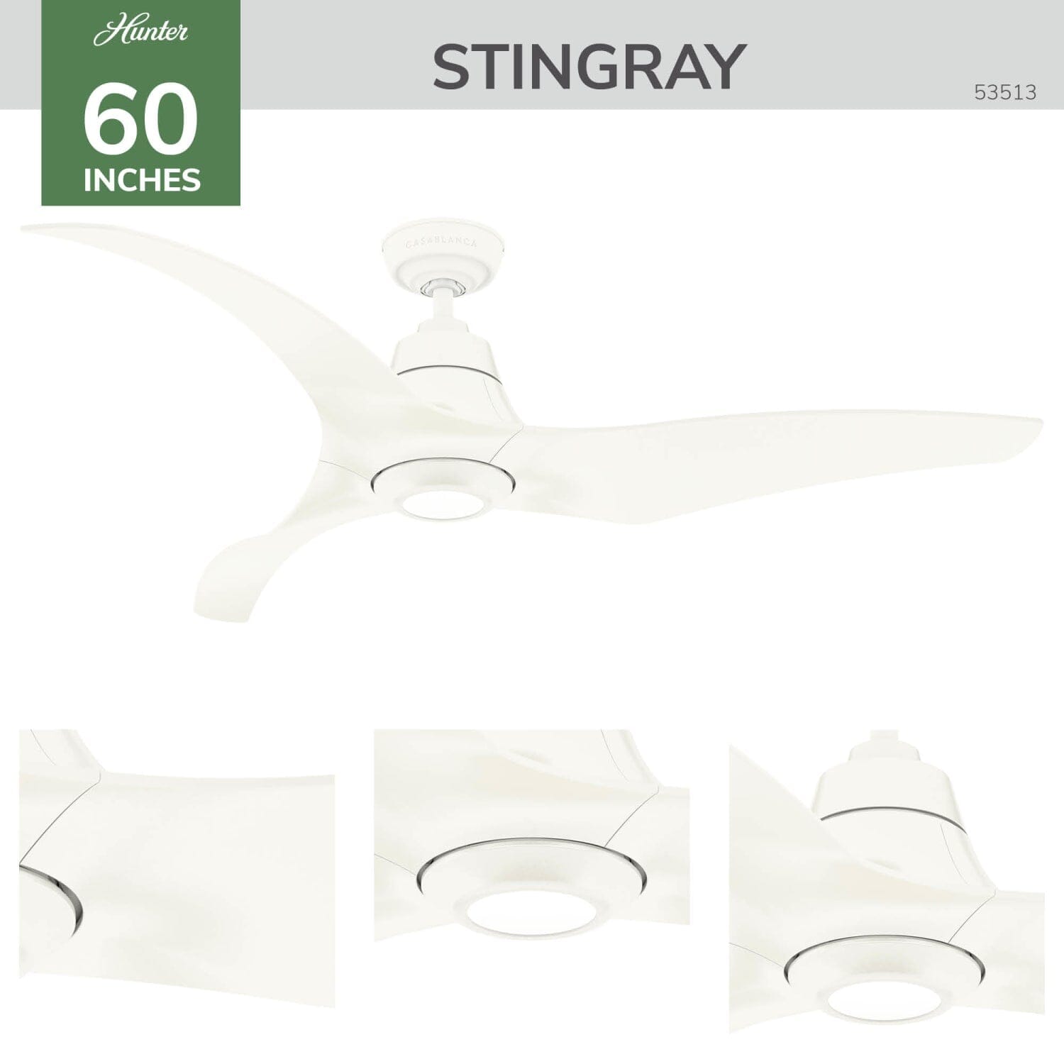 Stingray Outdoor ENERGY STAR with LED Light 60 inch with remote - Image 6