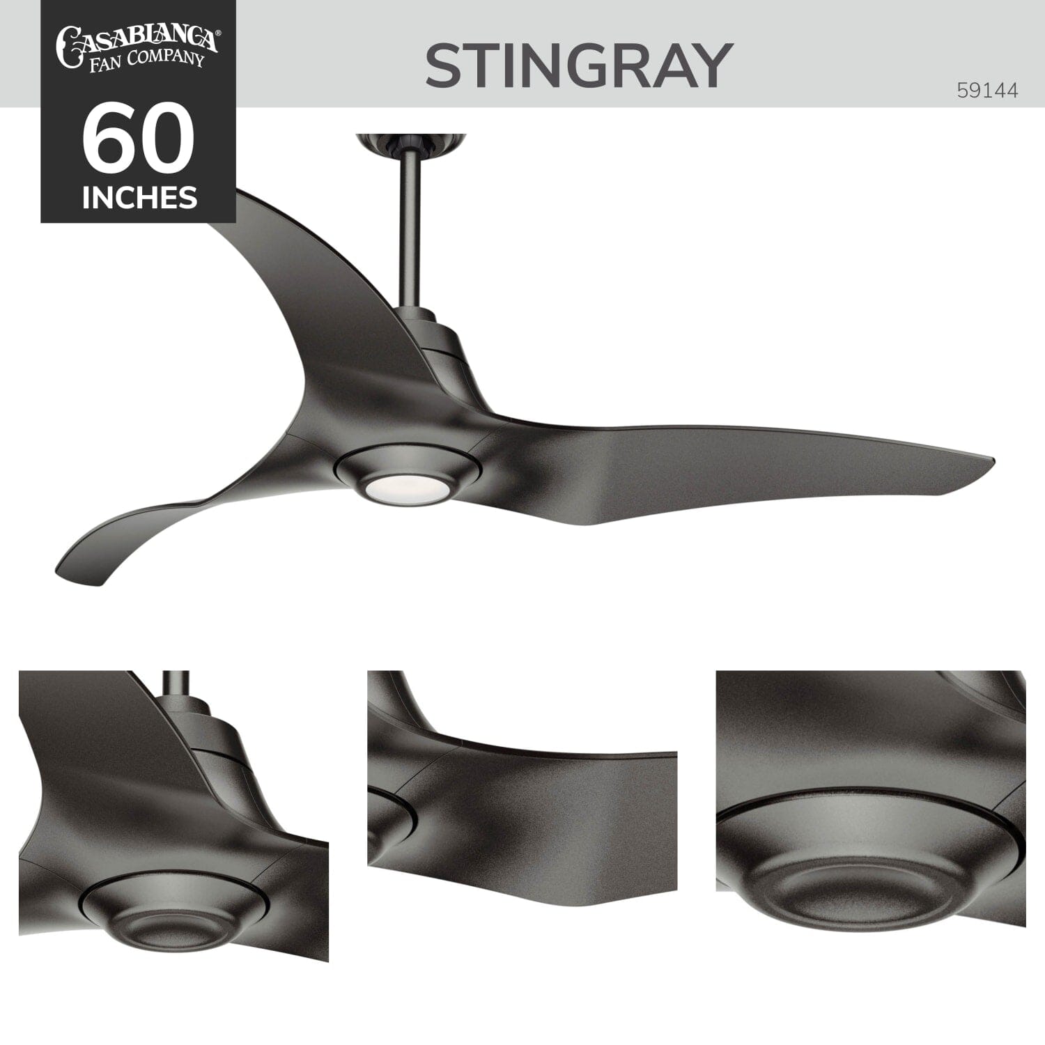 Stingray Outdoor ENERGY STAR DC with LED Light 60 inch with remote - Image 4