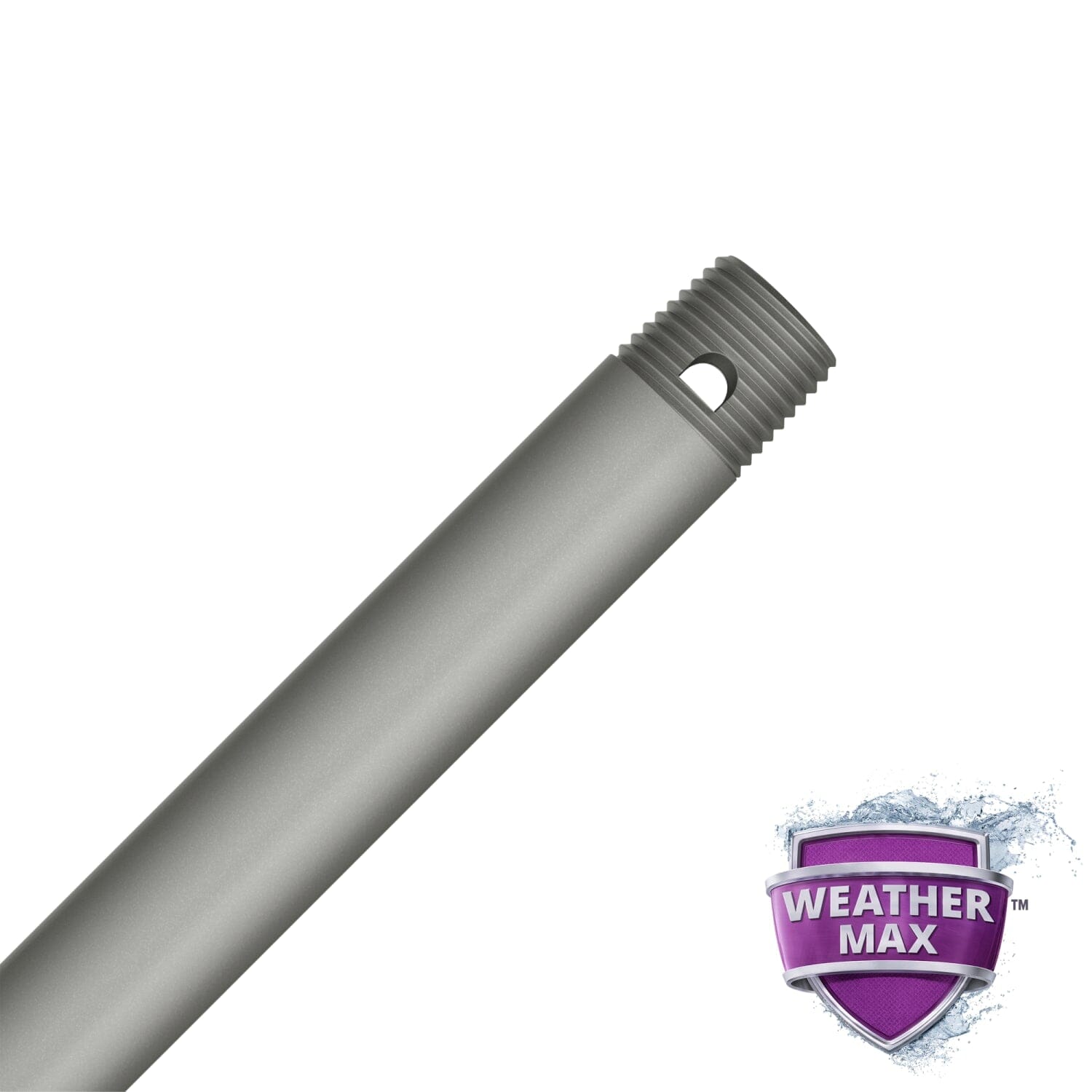 Matte Silver All-Weather 12" Downrod - 99730