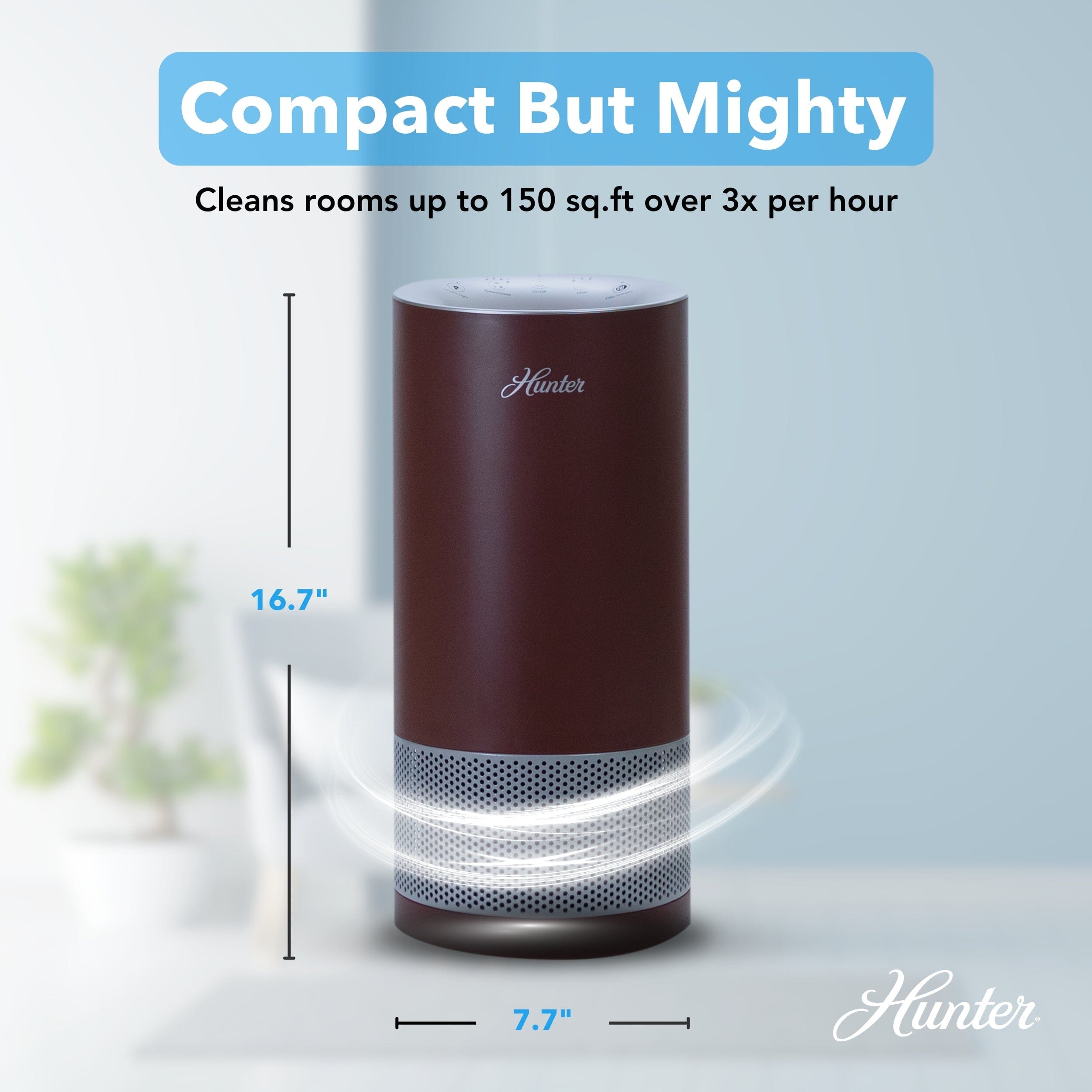 Hunter Fan HP450UV True HEPA UVC Light Technology Air Purifier - Image 3