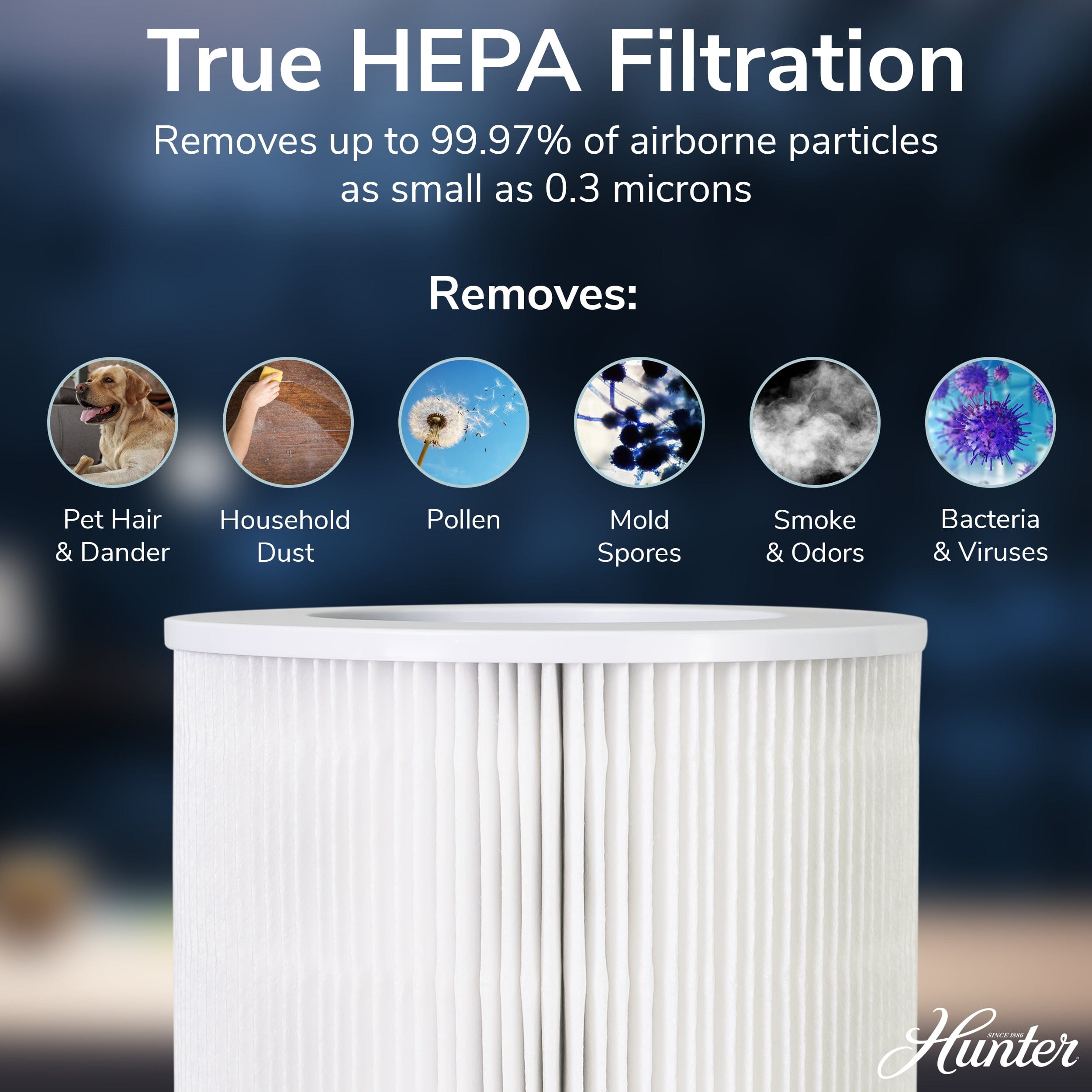 HP670 Large Tower True HEPA Air Purifier - Image 4