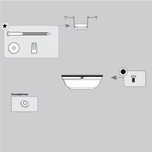 Trilobe Hanging And Canopy Assembly-White - K031901132
