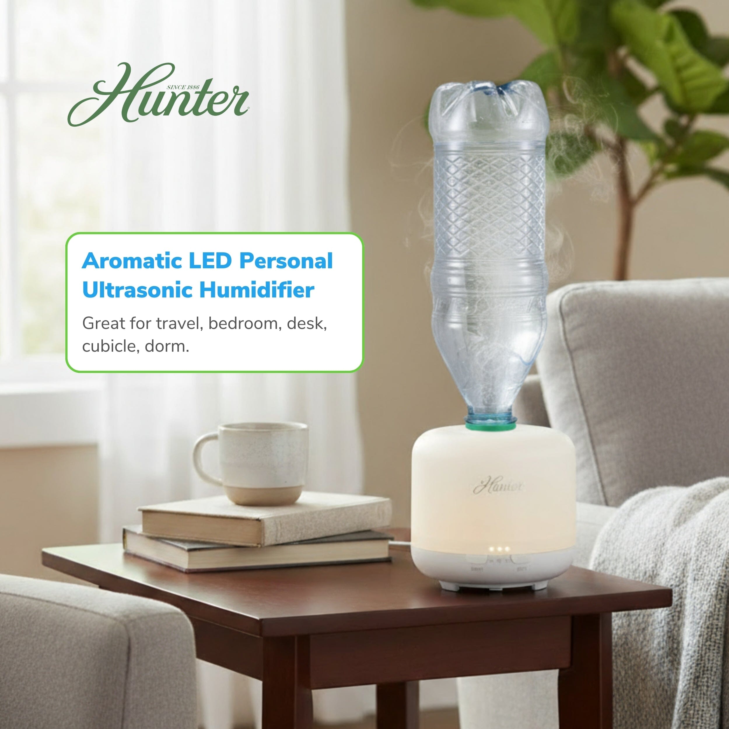 Hunter XJ-520 Aromatic LED Personal Ultrasonic Humidifier - Image 6